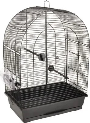 Produktbild von Flamingo Vogelkäfig – Voliere Vögel – Sittichkäfig Klara 2 Schwarz – 45×28×62,5