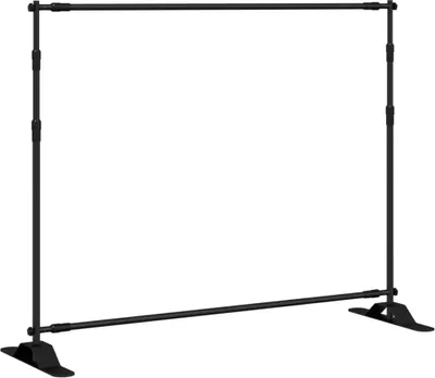 Zdjęcie produktu dla vidaXL Stojak na tła czarny 254x243 cm stalowy