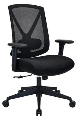 Produktbild von hjh OFFICE Profi Bürostuhl Mirou Ergonomischer Schreibtischstuhl Stoff / Netzstoff Schwarz Drehstuhl für Büro, Zuhause