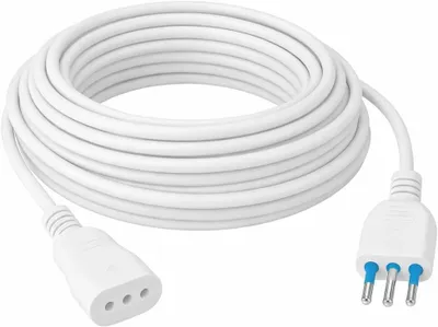 Immagine prodotto di Cavo di prolunga da 15 metri con spina da 16 A e derivatore da 10/16 A - Cavo di alimentazione per uso domestico e professionale - 250 V
