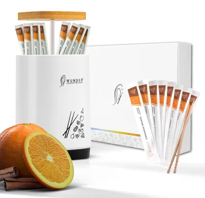 Produktbild von Wunder Zahnstocher - 1x Wunderzahnstocher mit Geschmack 100 x Zimt/Orange Einzel verpackt + 1 x Zahnstocherspender für deinen Lifestyle