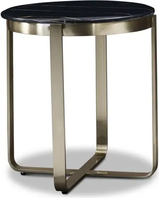 Immagine prodotto di Tavolino in marmo e acciaio inossidabile dal design moderno