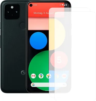 Produktbild von Zwei Stück (2x) Display-Schutzfolie Displayschutz-Glas 9H Glas für google Pixel 5 5G