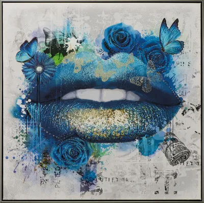 Produktbild von ArtUniverse Leinwandbild Blue Kiss 82,5 x 82,5 cm