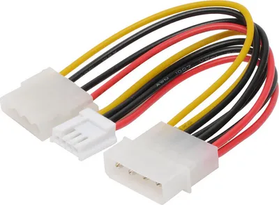Produktbild von Stromkabel St 5,25"/Buchse 3,5"+Buchse 5,25" 0,2m