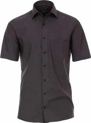 Produktbild von CASAMODA Herren Businesshemd Kurzarm Kent Modern-Fit Anthrazit 45