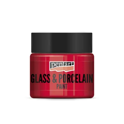 Produktbild von PENTART Glas- und Porzellanfarbe, 30 ml, Rot