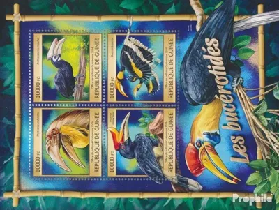Produktbild von Briefmarken Guinea 2016 Mi 11811-11814 Kleinbogen (kompl. Ausgabe) postfrisch Nashornvögel