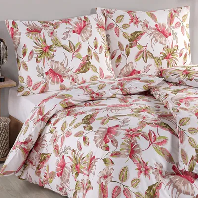 Immagine prodotto di Biancheria da letto in cotone Piante Dimensioni: 140x200 + 70x90 cm