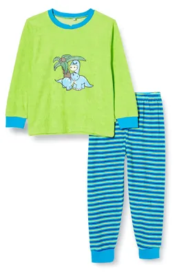 Obrázek produktu pro Froté pyžamo Playshoes Dino, zelené, velikost 98