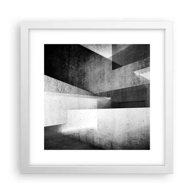 Produktbild von Gerahmtes Poster - Weißer Rahmen - Dreidimensional Illusion optisch - 30x30 cm - Wand Bild - Wanddeko - Wandbilder - Kunstposter - Wandposter - Bilderrahmen - Bilder - Kunstdruck - P2WAC30x30-4962