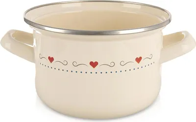 Produktbild von Orion | Kochtopf - Emailletopf - 16 cm - Cremefarben - Retro Design - Spülmaschinengeeignet - Induktionsgeeignet