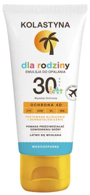Immagine prodotto di Kolastyna Sun, Emulsione SPF30, 80 ml - Protezione solare per tutta la famiglia
