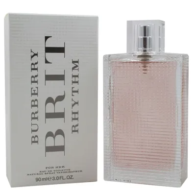 Produktbild von Burberry Brit Rhythm, Frauen, 90 ml, Nicht nachfüllbare Flasche, Lavendel, Neroli, Rosa Pfeffer, Iriswurzel, Orangenblüte, Moschus, Vetiver