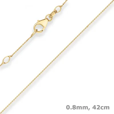 0-8mm-Rund-Ankerkette-aus-375-Gelbgold-42cm