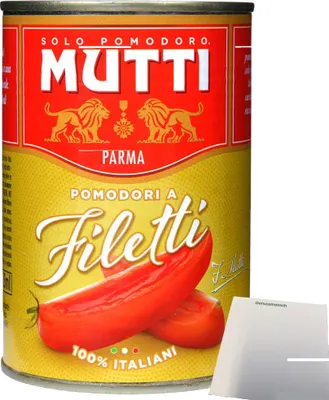 Produktbild von Mutti Filetti Tomatenviertel (1x400g Dose) + usy Block