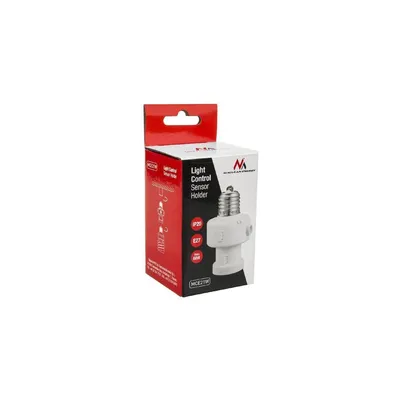 Immagine prodotto di Adattatore per attacco lampada con sensore crepuscolare Base lampada E27 bianco