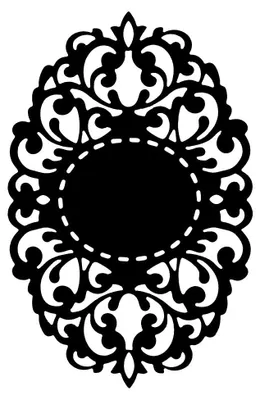 Stanzschablone Zierdeckchen Design 1, 13,9 x 9,1 cm