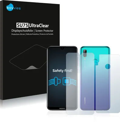 Produktbild von 18x Savvies Schutzfolie für Huawei P smart 2019 (Vorder + Rückseite) Folie Klar
