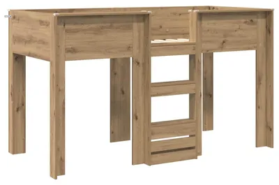 Image de vidaXL Lit superposé pour enfants Chêne Artisan 75 x 190 cm Bois composite