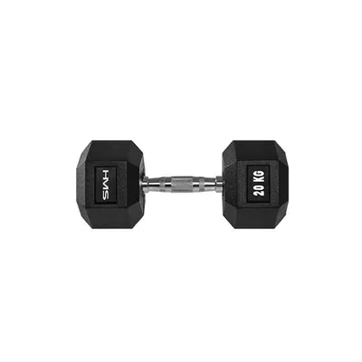 Produktbild von HMS Hexagonal 20 kg Schwarz Einhandhantel