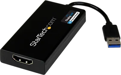 Produktbild von StarTech.com USB 3.0 auf HDMI Adapter - 4K 30Hz Ultra HD - DisplayLink  - USB-A auf HDMI Display Adapter Konverter für Monitor - Externe Monitor Grafikkarte - Mac & Windows, 3.2 Gen 1 (3.1 Gen 1), USB Typ-A, HDMI-Ausgang, 3840 x 2160 Pixel