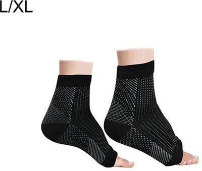 Produktbild von Plantarfasziitis Strümpfe, Schwarz L/XL, Fußschmerzen Entlastung, Druckschutz Socken