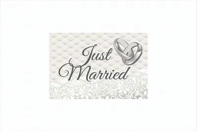 Produktbild von Just Married Hochzeit Autoflagge - 2 Stück