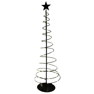 Produktbild von LED-Tannenbaum aus Metall H 80 cm - Ø 26 cm - 49 LEDs  Batteriebetrieben - Tannenbaum aus Metall mit Licht - Kunstvoller Tannenbaum aus Metall