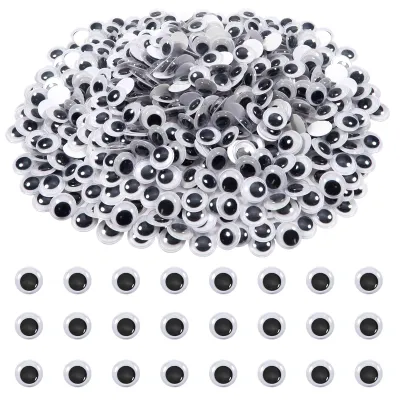 Produktbild von Augen Aufkleber - Selbstklebend für Bastelarbeiten - Für Puppen und Scrapbooking - 10 mm - 500 Stück