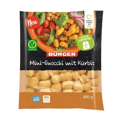 Produktbild von Bürger - Mini-Gnocchi mit Kürbis, 400 g Beutel