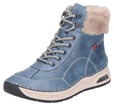 Productafbeelding van Rieker veterschoenen, sleehakken en schoenen met gesp, kleur blauw, maat 38