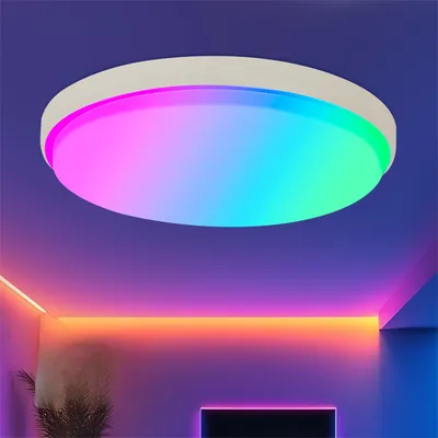 Produktbild von Alexa Deckenlampe 30cm JDONG Dimmbar mit Fernbedienung, 24W Alexa  Deckenleuchte,Farbwechsel, LED Wlan Lampe für Schlafzimmer Kinderzimmer Wohnzimmer