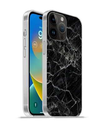 Produktbild von MuchoWow® Handyhülle Schutzhülle Hülle für Apple iPhone 14 Pro Max Marmor - Schwarz - Weiß Silikon Softcase Handy Hülle - Hardcover