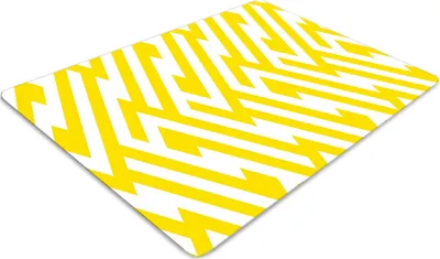 Obrázok produktu pre Podlahová ochranná podložka - Ochranná podložka pod stoličku - Podlahová podložka - 100x70 cm - Žltý remienok