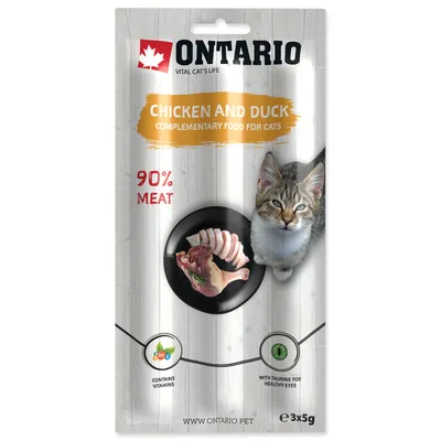 Image de Treats Ontario poulet et canard en bâtonnets 3x5g