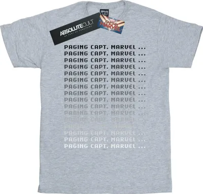 Immagine prodotto di Marvel - Maglietta da uomo "Paging Captain Marvel" BI20461 (S) (grigio)
