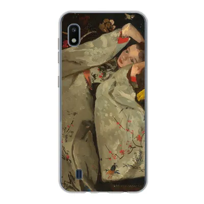 Produktbild von MuchoWow® Handyhülle Schutzhülle Hülle für Samsung Galaxy A10 Mädchen im weißen Kimono - Gemälde von George Hendrik Breitner Silikon Softcase Handy Hülle - Schutzhülle