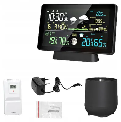 Produktbild von HJRSEer3UIO Funk-Wetterstation Thermo-Hygrometer Regenmesser