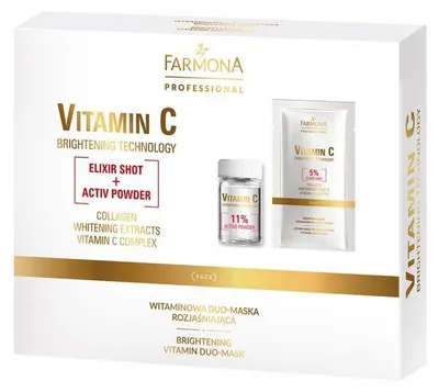 Zdjęcie produktu dla Farmona | Maseczka rozjaśniająca – 70 g – z witaminą C – do skóry pozbawionej kolorytu – maseczka kolagenowa