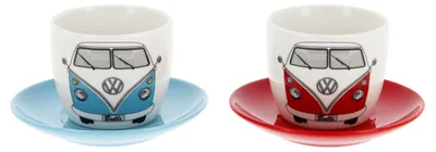 Produktbild von BRISA VW Collection - T1 Bulli Bus Espresso Tassen 2er Set Keramik