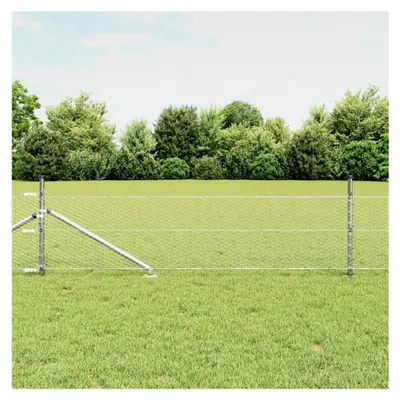 Produktbild von Zaunpfosten Silber 25 x 0,4 m (25 mm Masche) Stahl Gartenzaun für Hundezaun, Weidezaun, Gartenzaun und Hühnerzaun