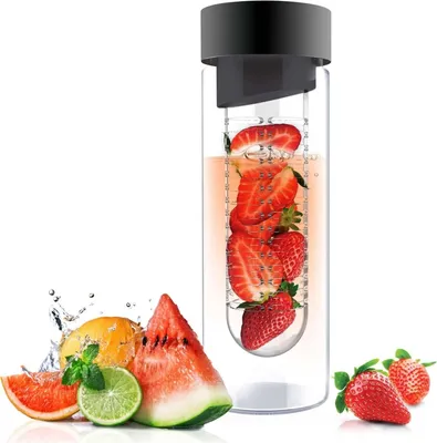 Produktbild von Trinkflasche Infuse Flavour It Pure 480 ml Schwarz