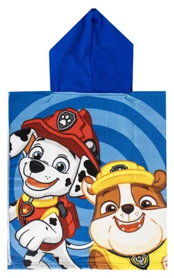 Obrázek produktu pro Plážové pončo Paw Patrol 50×115 cm - pončo s kapucí