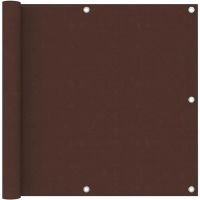 Produktbild von Balkonüberdachung - 90 x 300 cm - Braun - Oxford-Stoff mit PolyurethanBeschichtung - UV-beständig & winddicht - inkl. 12 m Befestigungstau