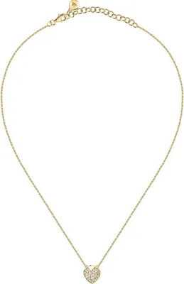 Image de Délicat collier plaqué or coeur avec cristaux Istanti SAVZ13