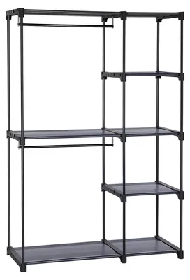 Produktbild von Offener Kleiderschrank - Kleiderständer - Vliesstoff - 43 x 112 x 165 cm - Schwarz