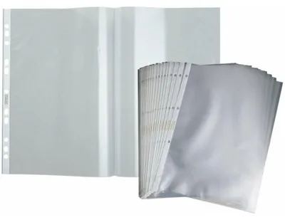 Productafbeelding van HETZEL standaard folderhoes, A3 liggend, polypropyleen, geribbeld, 0,08 mm