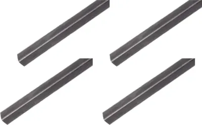 Produktbild von Alberts 4 x Winkelprofil, Stahl roh, 25 x 25 x 1,2 mm, Länge 1 m