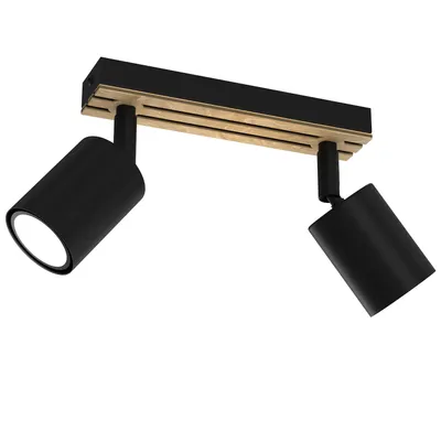 Image de LUMINEX lampe éclairage spot Terra line plafonnier noir pivotant 2